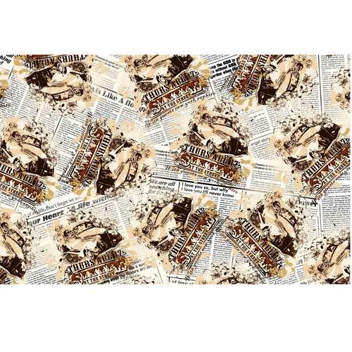 کاغذ کادو مدل روزنامه و ماشین بسته 5 عددی