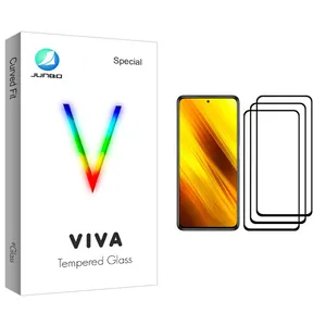 Junbo Viva Glass Screen Protector For Xiaomi Poco X3 Pack Of 3