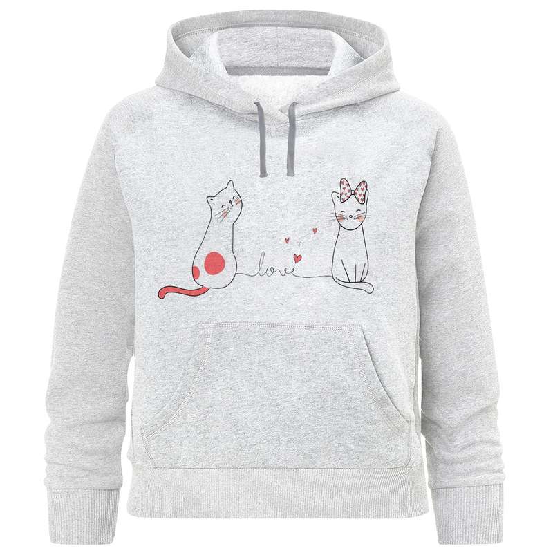 هودی دخترانه مدل گربه F1073