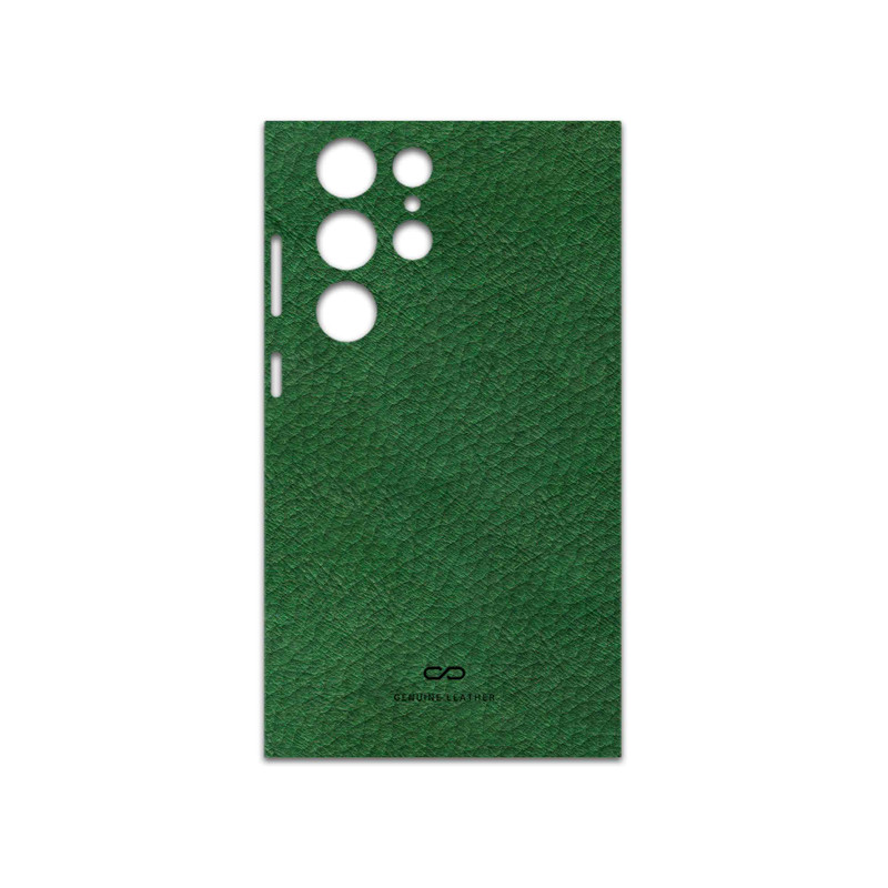 برچسب پوششی ماهوت مدل Green-Leather مناسب برای گوشی موبایل سامسونگ Galaxy S23 Ultra
