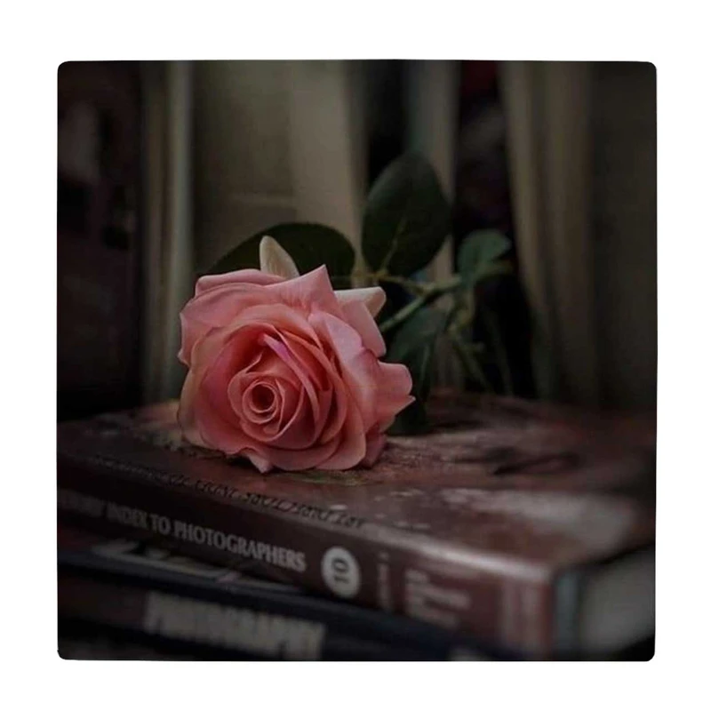 زیر لیوانی طرح گل رز و کتاب کد    4018437_2385