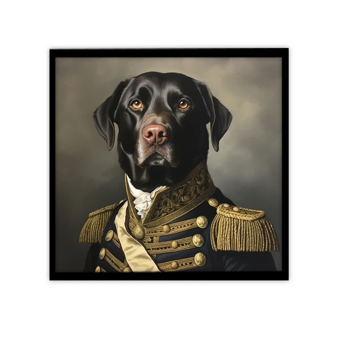 تابلو نوری بکلیت طرح عکس هنری سگ مدل B-MID-18878