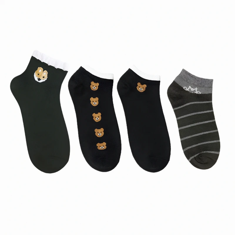 جوراب ساق کوتاه زنانه مدل PAT-ANIMAL4 بسته 4 عددی