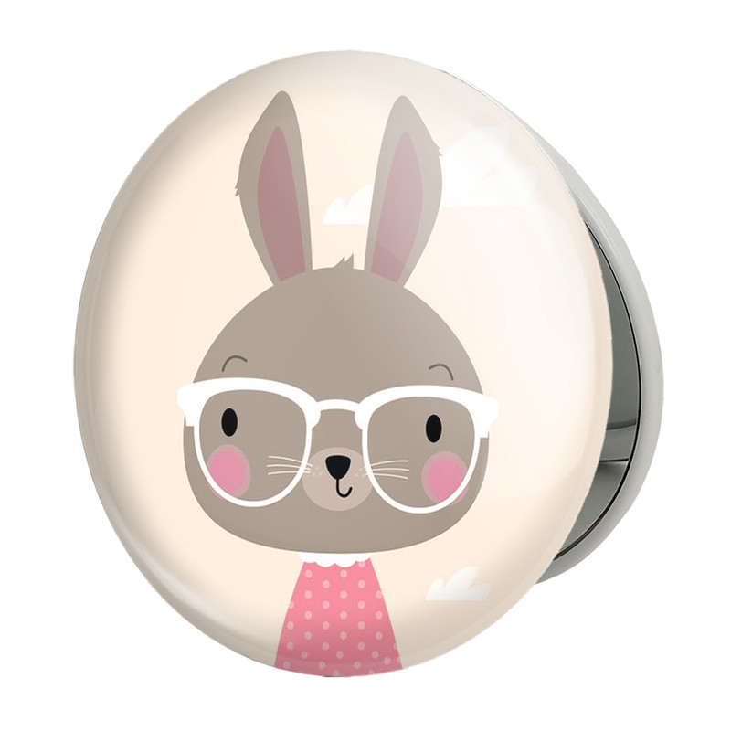 آینه جیبی خندالو طرح خرگوش مدل تاشو کد 5126 