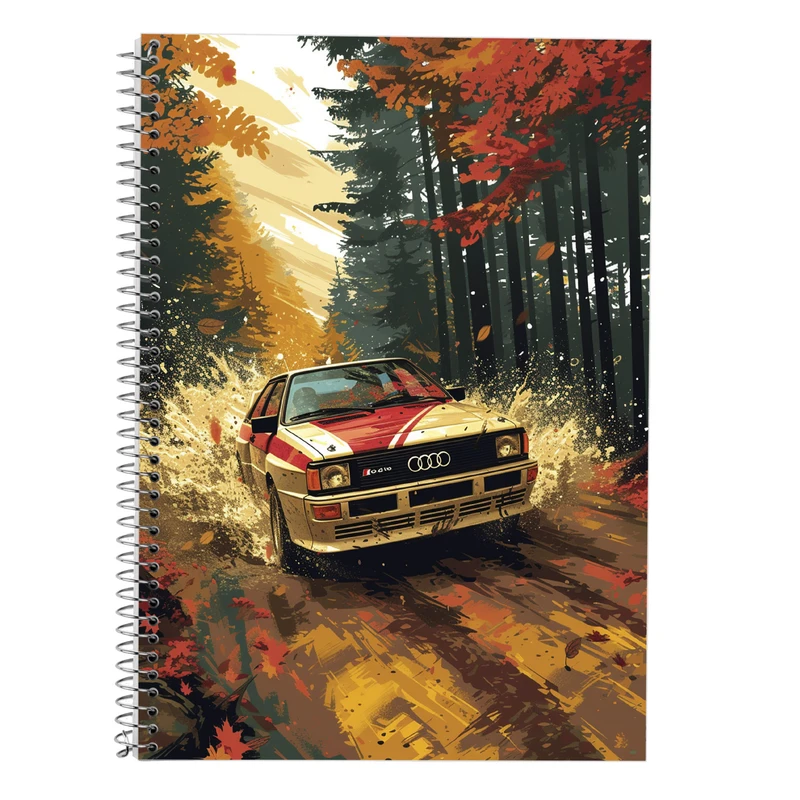 دفتر زبان 50 برگ مدوپد مدل دو خط طرح need for speed کد DF13619