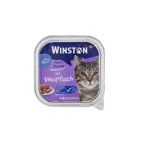 غذای مرطوب ووم گربه وینستون مدل گوشت ماهی وزن 100 گرم