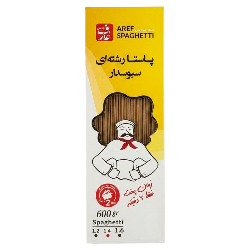 پاستا رشته ای سبوسدار عارف - 600 گرم
