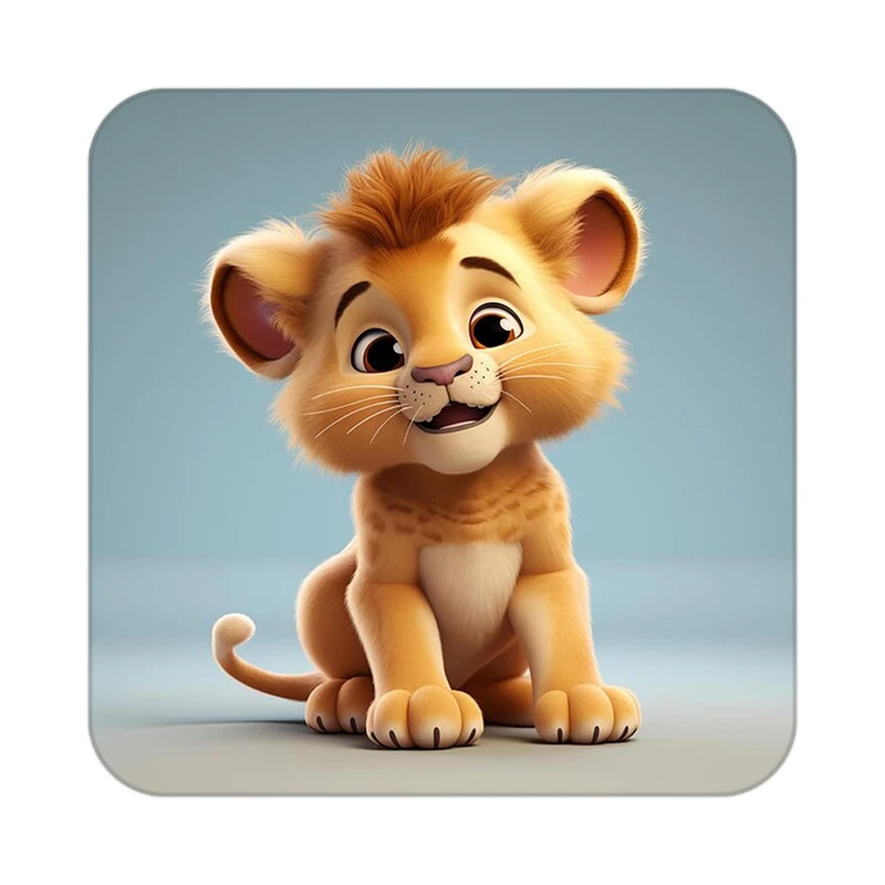 زیر لیوانی کاکتی طرح شیر مدل mp22831