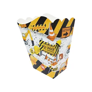 ظرف پاپ کورن یکبار مصرف مدل ماشینهای راهسازی کد roadbuildingmachinesP3 مجموعه 10 عددی