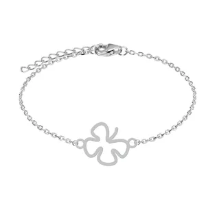 دستبند زنجیری زنانه هایکا طرح برگ کد zd.h 393