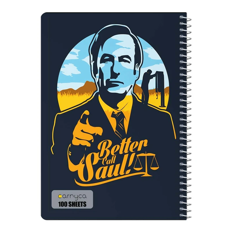 دفتر مشق 100 برگ سیمی کارنیکا طرح بهتره با سول تماس بگیری Better Call Saul کد 90334