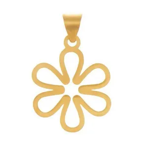 آویز گردنبند طلا 18 عیار زنانه قیراط طرح گل کد GH3878