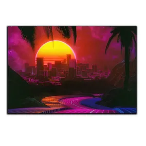 تابلو شاسی بکلیت طرح جزیره غروب آفتاب مدل SH-S5516