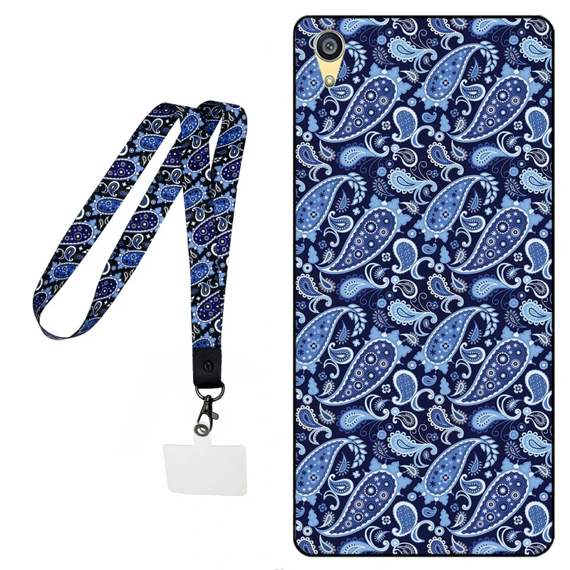 کاور مگافون طرح بته جقه مدل 0026 مناسب برای گوشی موبایل سونی Xperia Z4 به همراه بند گردنی