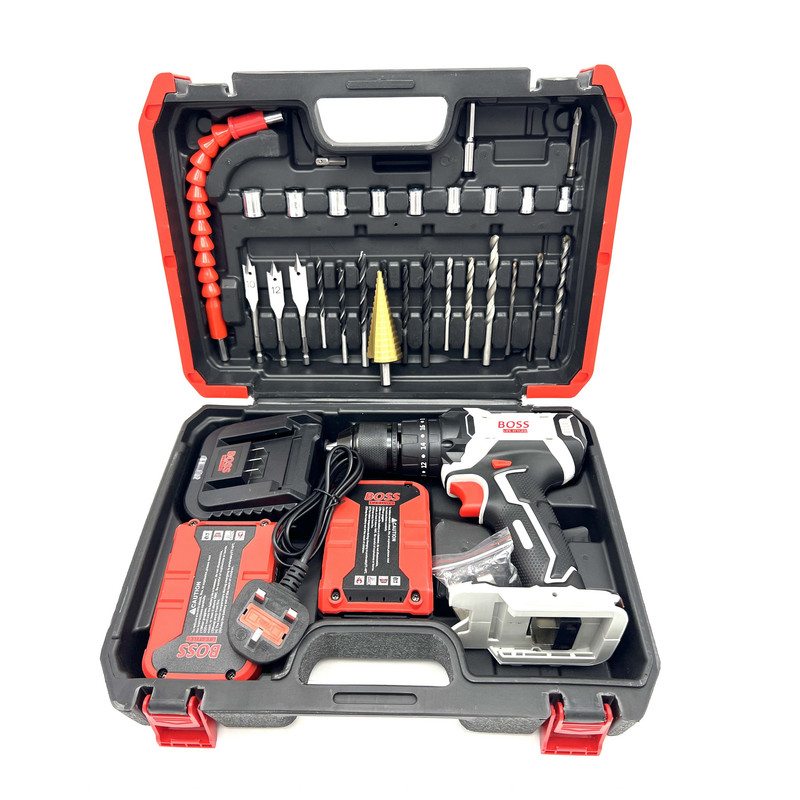 مجموعه 28 عددی دریل پیچ گوشتی چکشی شارژی صنعتی باس مدل BS0025 مجموعه 28 عددی دریل پیچ گوشتی چکشی شارژی صنعتی باس مدل BS0025