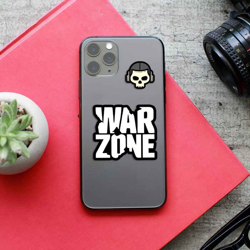 استیکر لپ تاپ مدل کال آف دیوتی وارزون warzone مجموعه 7 عددی