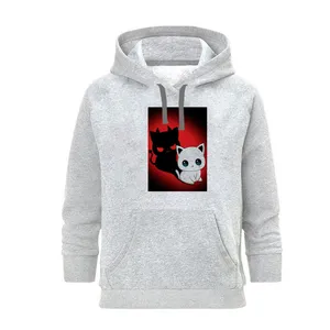 هودی زنانه مدل گربه شیطان کد SH32 رنگ طوسی