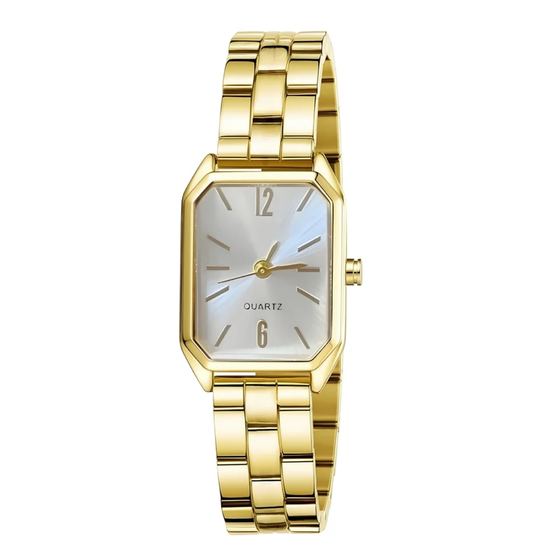 ساعت مچی عقربه‌ای کوارتز زنانه مدل کلاسیک لوکس قفل دستبندی کد ۱