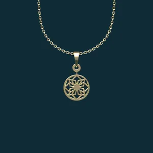 گردنبند طلا 18 عیار زنانه مدوپد مدل هندسی کد BB2-1-1274