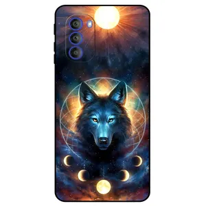 Megafone Wolf and Moon 8006 Cover For Motorola Moto G51 5G