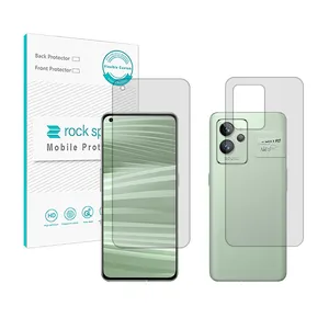 Rockspace HyGEL model clear screen protector suitable for Realme GT2 Pro mobile phone along with the phone back protector