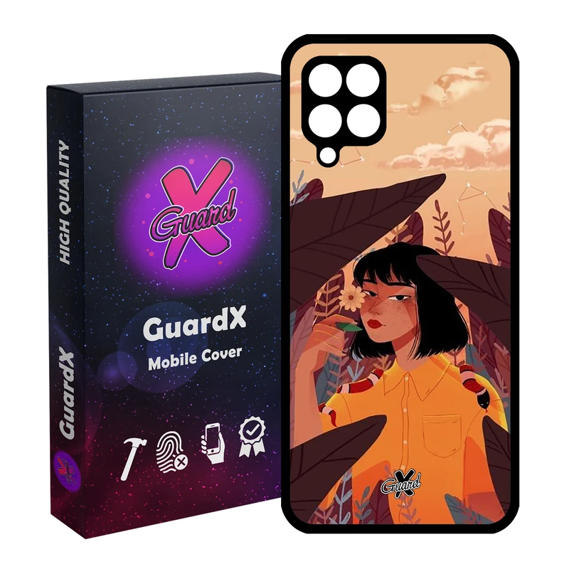 کاور گارد ایکس طرح Girl مدل Glass10327 مناسب برای گوشی موبایل سامسونگ Galaxy A12