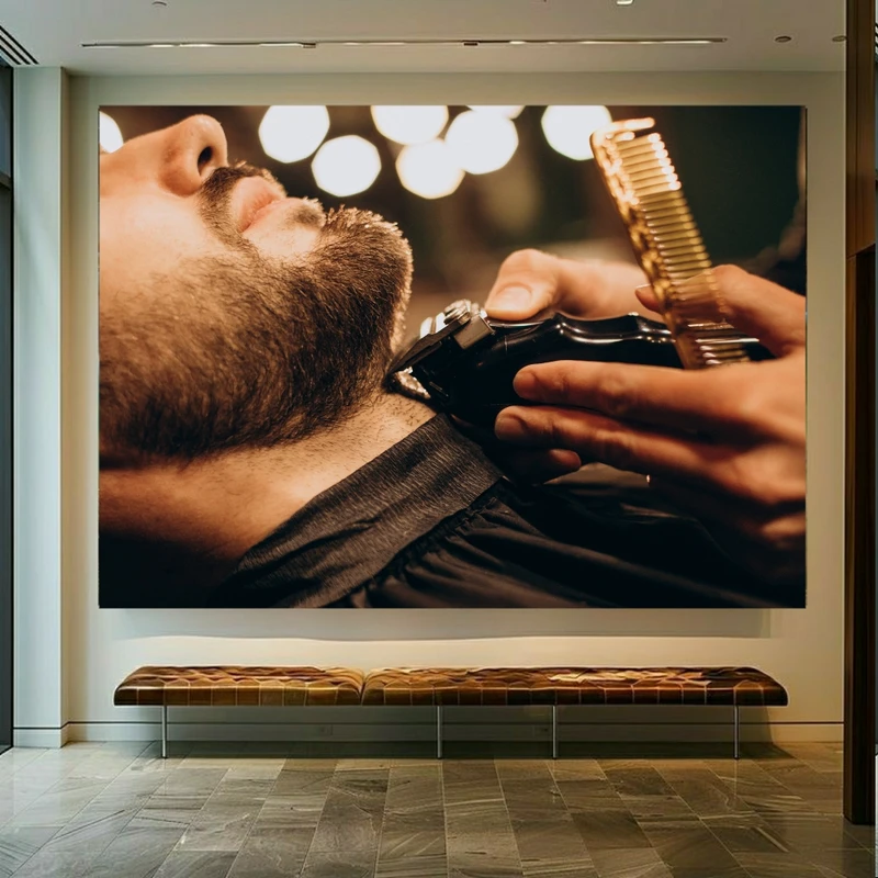 پوستر دیواری طرح آرایشگاه مردانه مدل خط ریش کد BK23193