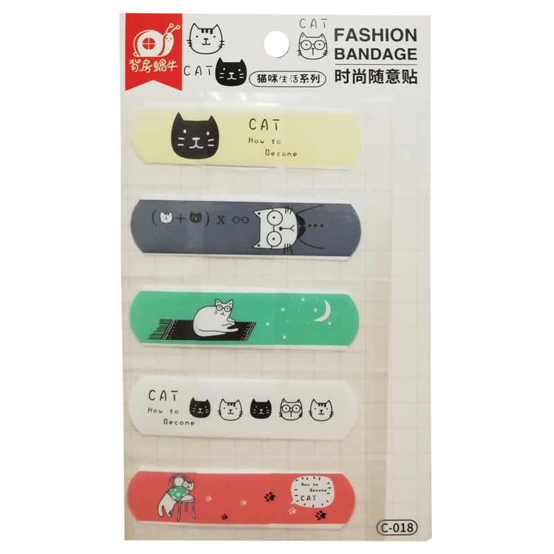 چسب زخم طرح گربه کد C-018 بسته 5 عددی