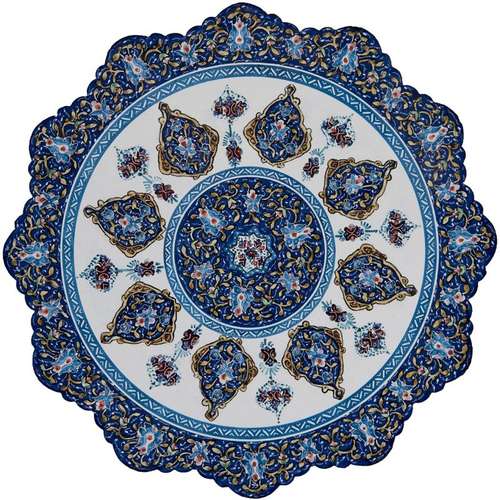 بشقاب میناکاری مدل ترنج کد 30