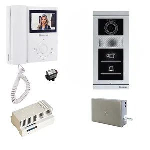 مجموعه دربازکن تصویری سیماران مدل 43FL-VFBT1 یک طبقه کارتی به همراه محافظ ولتاژ مانیتور