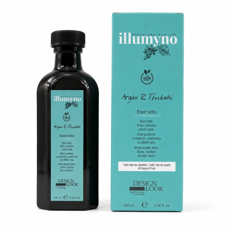 سرم مو دیزاین لوک مدل Illumyno Elixir Brillo آرگان و تسوباکی حجم 100 میلی‌لیتر