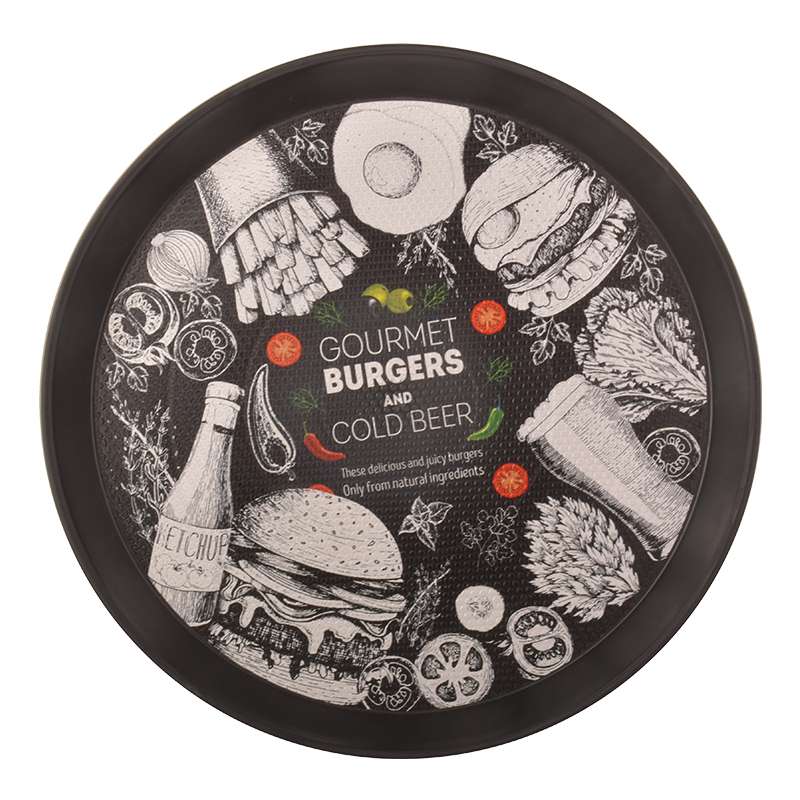 سینی بدون دسته مهروز مدل 6003 طرح Cold Beer سایز 36*36 سانتی متر