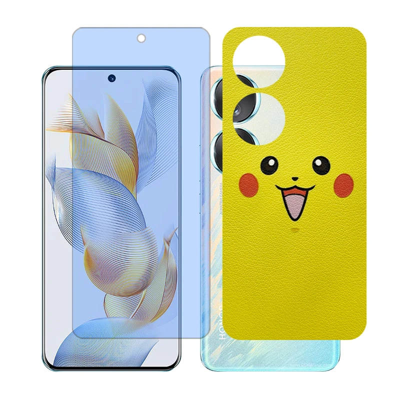 محافظ صفحه نمایش مات آنتی بلو گلس مدل Together مناسب برای گوشی موبایل آنر 90 به همراه برچسب پوششی پشت گوشی