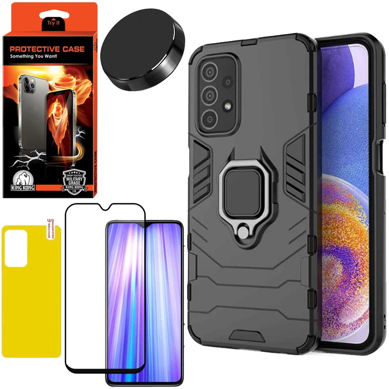 کاور کینگ کونگ مدل BATMAN مناسب برای گوشی موبایل سامسونگ Galaxy A23 به همراه محافظ صفحه نمایش و برچسب محافظ پشت و پایه نگهدارنده گوشی 