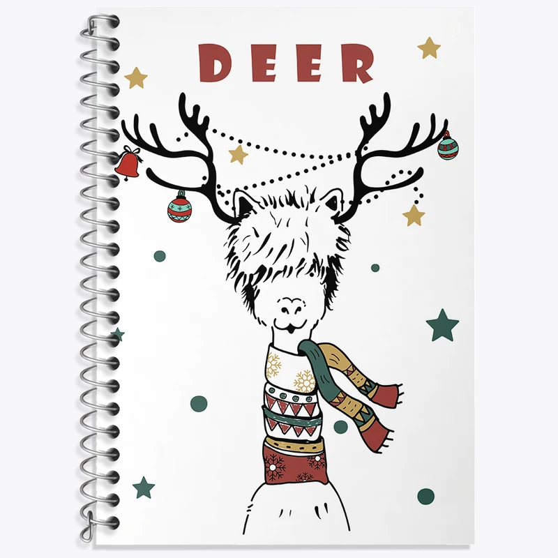 دفتر زبان 50 برگ خندالو مدل سه خط طرح لاما کیوت کد N2527