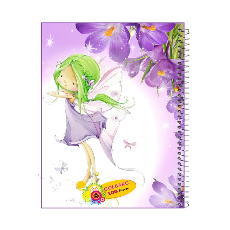 دفتر مشق 100 برگ گلبرگ طرح دخترانه کد 710