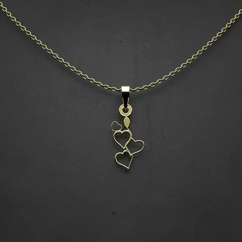 گردنبند طلا 18 عیار زنانه مدوپد مدل  قلب کد ZZ1258