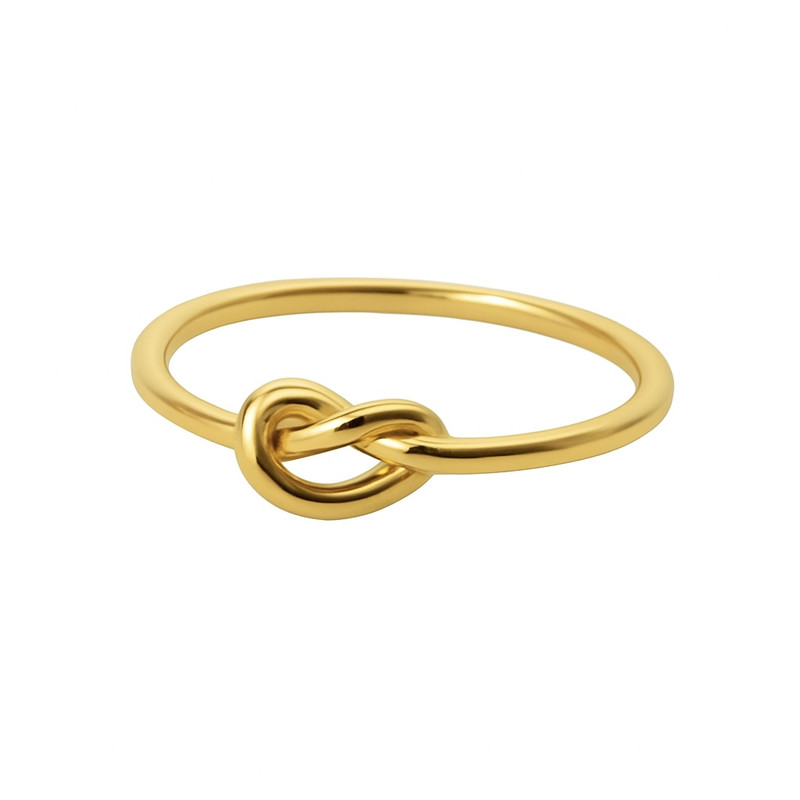 انگشتر طلا 18 عیار زنانه گالری طلای عیاره مدل مینیمال گره سایز 54