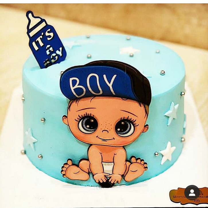 تاپر تزیین کیک به گز مدل Boy مجموعه 2 عددی