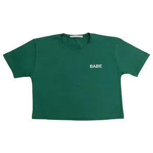 تی شرت آستین کوتاه زنانه مدل Babe 10-25 رنگ سبز