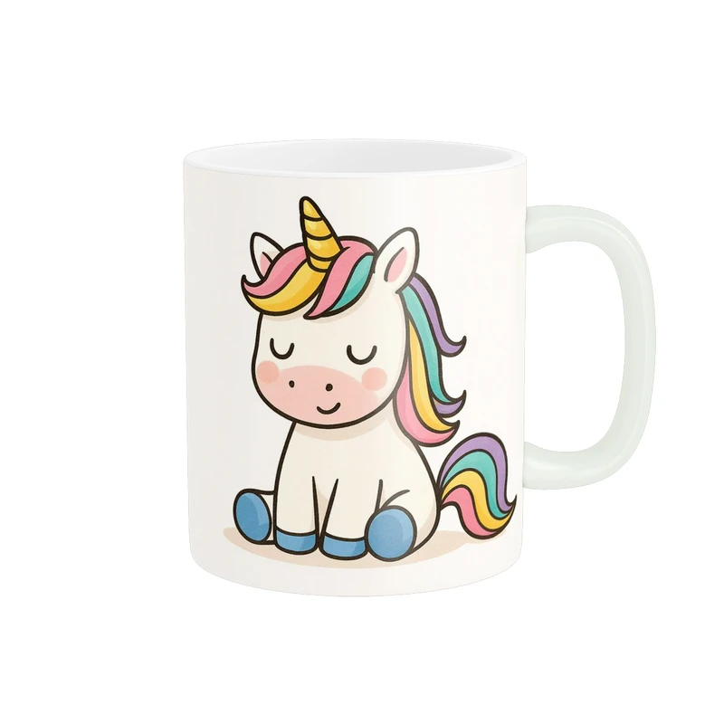 ماگ پاد آفرین مدل فانتزی طرح کارتونی تک شاخ یونیکورن کیوت کد p11883