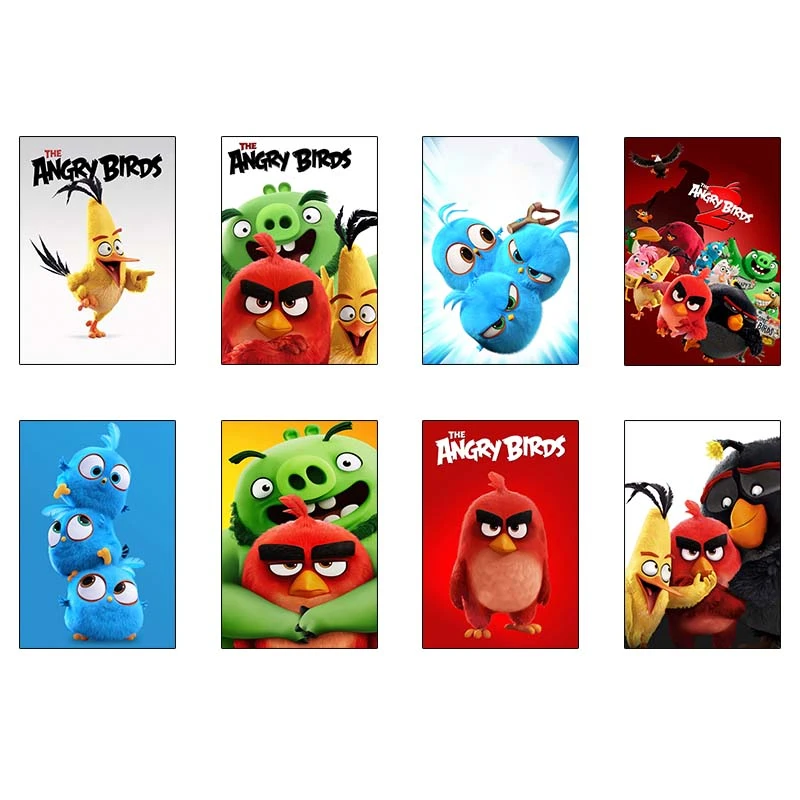 پوستر کارنيکا طرح پرندگان خشمگین The Angry Birds کد 30857 مجموعه 8 عددی