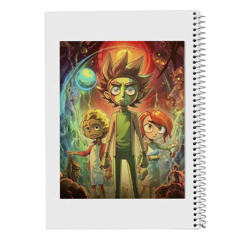 دفتر مشق 50 برگ مدوپد مدل ریک اند مورتی rick&morty کد DF10800