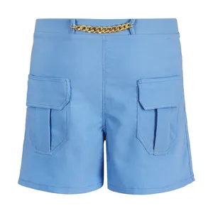 شلوارک دخترانه مدل کارگو زنجیر کد 801