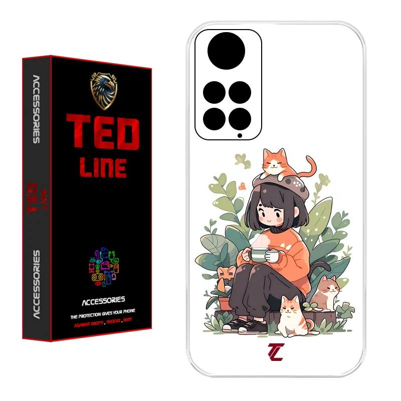 کاور تدلاین طرح گربه کد 1181 مناسب برای گوشی موبایل شیائومی Redmi Note 11 4G / Note 11S