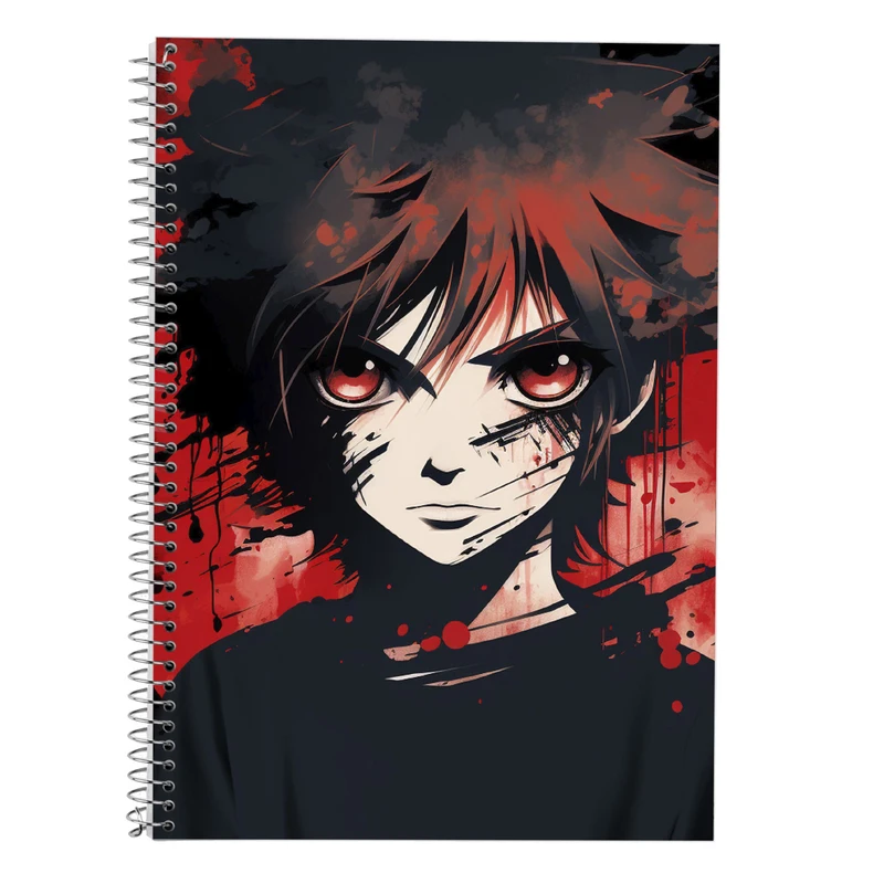 دفتر زبان 50 برگ مدوپد مدل سه خط طرح Naroto کد DF11320