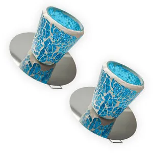 قاب چراغ هالوژن مدل دکوراتیو طرح کریستال پایه G4 کد G18 بسته 2 عددی
