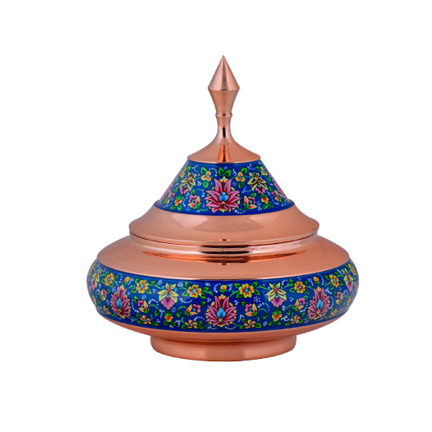 قندان مسی آقاجانی مدل بشقاب پرنده پرداز کد P043