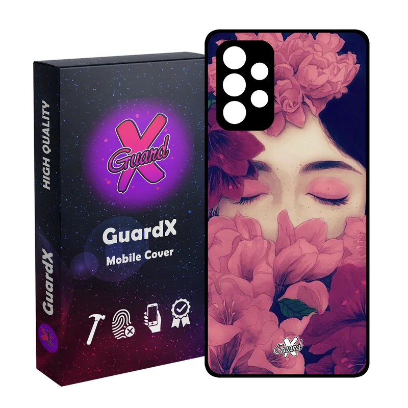 کاور گارد ایکس طرح Girl مدل Glass10027 مناسب برای گوشی موبایل سامسونگ Galaxy A32 4G