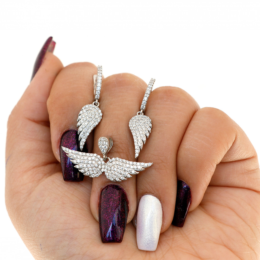 نیم ست نقره زنانه مدل GTA-421